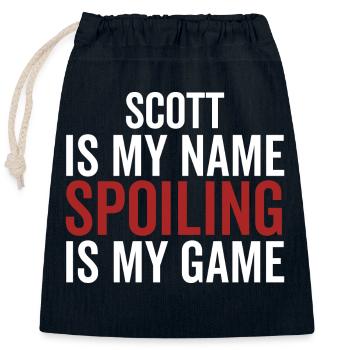 Scott ist mein Name Verderben ist mein Spiel - Verschließbarer Geschenkbeutel aus Baumwolle (25x30cm) - Navy - Vorne
