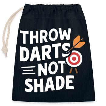 Throw Darts, Not Shade - Closable cotton gift bag (25x30cm) - navy - Front