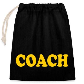 Coach - Closable cotton gift bag (25x30cm) - black - Front