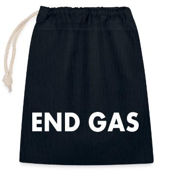 End gas - Verschließbarer Geschenkbeutel aus Baumwolle (25x30cm) - Navy - Vorne