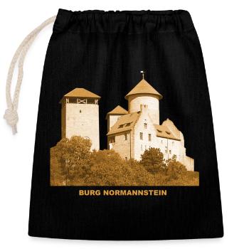 Normannstein Castle Treffurt Thuringia Werra - Closable cotton gift bag (25x30cm) - black - Front
