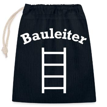 Lustiges Bauleiter Leiter Baustellen Design - Verschließbarer Geschenkbeutel aus Baumwolle (25x30cm) - Navy - Vorne