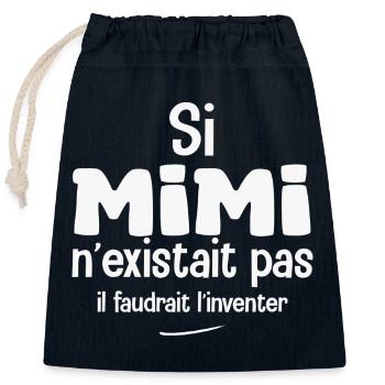 If Mimi didn't exist, we'd have to invent her - Closable cotton gift bag (25x30cm) - navy - Front
