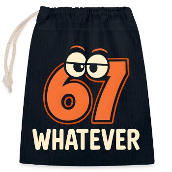 Six Seven Whatever Italian Brainrot Humor Meme  - Verschließbarer Geschenkbeutel aus Baumwolle (25x30cm) - Navy - Vorne