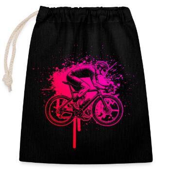 Geschenkidee für einen Roadbike mit Roadbike - Verschließbarer Geschenkbeutel aus Baumwolle (25x30cm) - Schwarz - Vorne