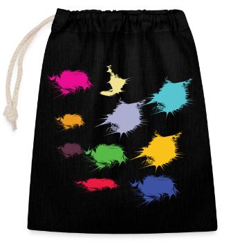 artist - Sac cadeau en coton avec cordon (25 x 30 cm) - noir - Devant