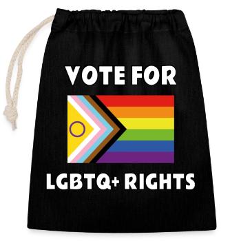 Wählt für die Rechte von Homosexuellen - Verschließbarer Geschenkbeutel aus Baumwolle (25x30cm) - Schwarz - Vorne