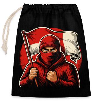 Ventilateurs Cologne Berlin Rot Weiss - Sac cadeau en coton avec cordon (25 x 30 cm) - noir - Devant