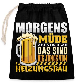 40th Birthday 40 Years Old Saying Gift - Closable cotton gift bag (25x30cm) - black - Front