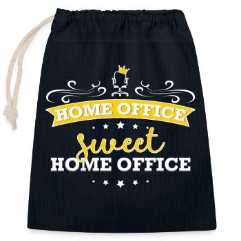 Homeoffice sweet Homeoffice Job Arbeit Humor - Verschließbarer Geschenkbeutel aus Baumwolle (25x30cm) - Navy - Vorne