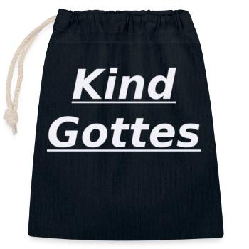 Kind Gottes - Verschließbarer Geschenkbeutel aus Baumwolle (25x30cm) - Navy - Vorne