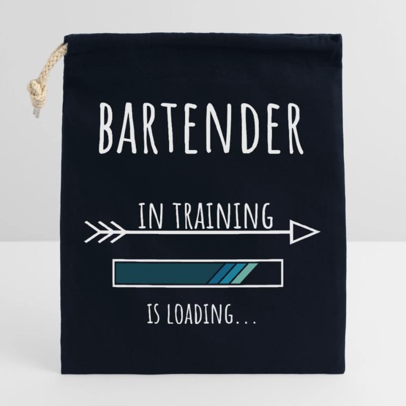 Bartender Gift Profession Training Bartender Closable cotton gift bag (25x30cm)