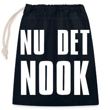 NOW the Nook Anti USA - Closable cotton gift bag (25x30cm) - navy - Front