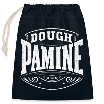 Dough Pamine - das Dopamin für Bäcker - Verschließbarer Geschenkbeutel aus Baumwolle (25x30cm) - Navy - Vorne