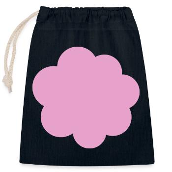 Bunny rabbit tail - Closable cotton gift bag (25x30cm) - navy - Front