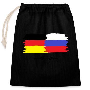 Germany - Russia - Friendship Gifts - Closable cotton gift bag (25x30cm) - black - Front