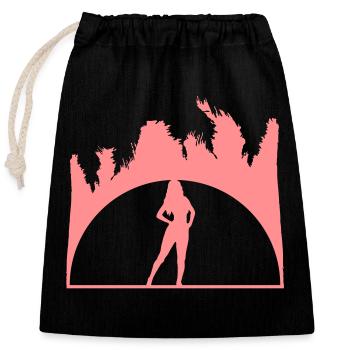 Mrs. Sexy Holiday - Closable cotton gift bag (25x30cm) - black - Front