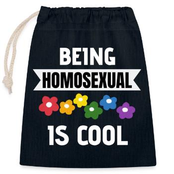 Homosexuell sein ist cool Gay Pride Geschenk LGBTQ - Verschließbarer Geschenkbeutel aus Baumwolle (25x30cm) - Navy - Vorne
