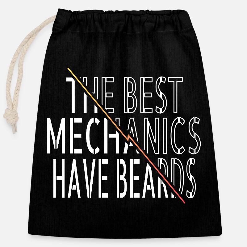 BaseballCadeaux Mécanique Baseball Sweat à capuche - Sac cadeau en coton avec cordon (25 x 30 cm) - noir