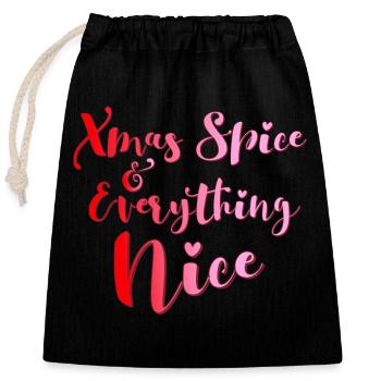 Weihnachten Duft xmas spice Spruch lustig Geschenk - Verschließbarer Geschenkbeutel aus Baumwolle (25x30cm) - Schwarz - Vorne