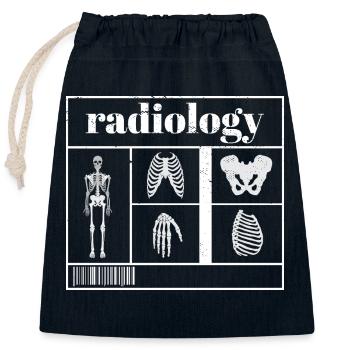 Radiology Squad Rad Tech Radiographer Technician - Closable cotton gift bag (25x30cm) - navy - Front
