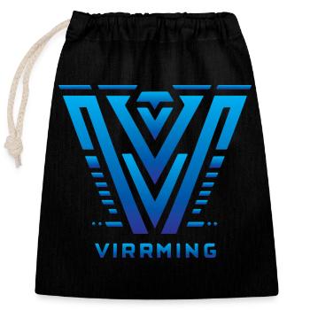NordicViking - Verschließbarer Geschenkbeutel aus Baumwolle (25x30cm) - Schwarz - Vorne