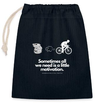 Motivation supplémentaire pour les cyclistes Rinse - Sac cadeau en coton avec cordon (25 x 30 cm) - bleu marine - Devant