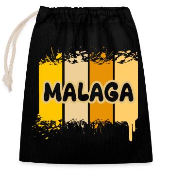 Malaga Malaga - Sac cadeau en coton avec cordon (25 x 30 cm) - noir - Devant