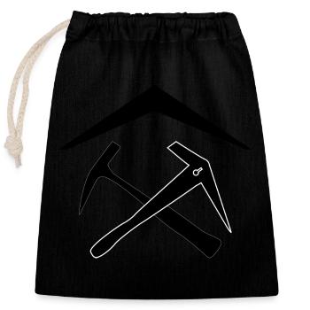 Puissance de toiture : le style pour les professionnels - Sac cadeau en coton avec cordon (25 x 30 cm) - noir - Devant