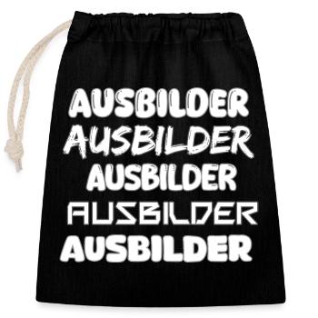 Formateur en tant que métier - Sac cadeau en coton avec cordon (25 x 30 cm) - noir - Devant