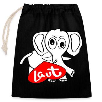 Proboscis - Closable cotton gift bag (25x30cm) - black - Front