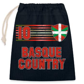 Basque Country Football Team - Closable cotton gift bag (25x30cm) - navy - Front