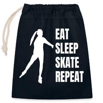 Roller Skating Inline Skating Gift Inliner Skater - Closable cotton gift bag (25x30cm) - navy - Front