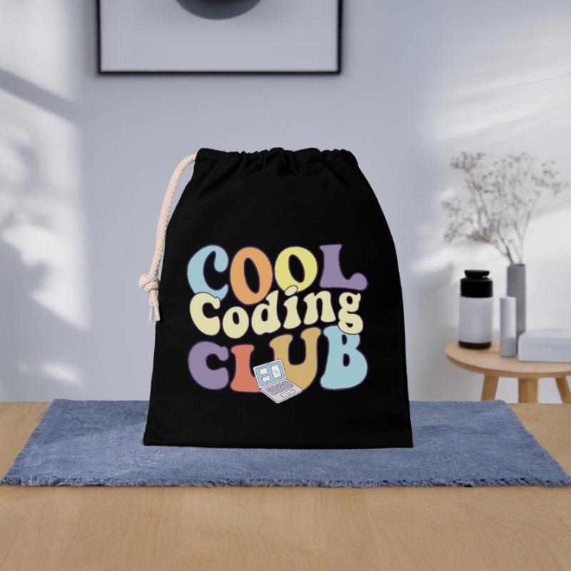 Cool Coding Club Computer Programmer Coder Verschließbarer Geschenkbeutel aus Baumwolle (25x30cm)