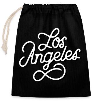 Los Angeles - Sac cadeau en coton avec cordon (25 x 30 cm) - noir - Devant
