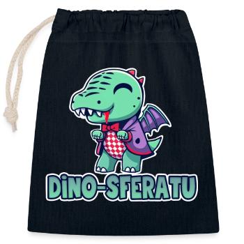 Zeichnung Dinosaurier Vampir Chibi Humor - Verschließbarer Geschenkbeutel aus Baumwolle (25x30cm) - Navy - Vorne