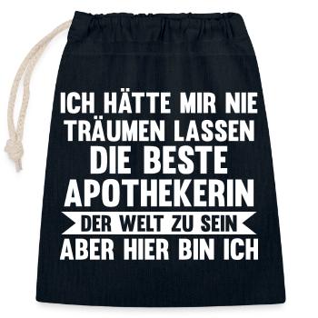 Apotheke Pharmazie Mediziner Apothekerin - Verschließbarer Geschenkbeutel aus Baumwolle (25x30cm) - Navy - Vorne