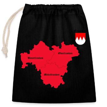 Franken - Verschließbarer Geschenkbeutel aus Baumwolle (25x30cm) - Schwarz - Vorne