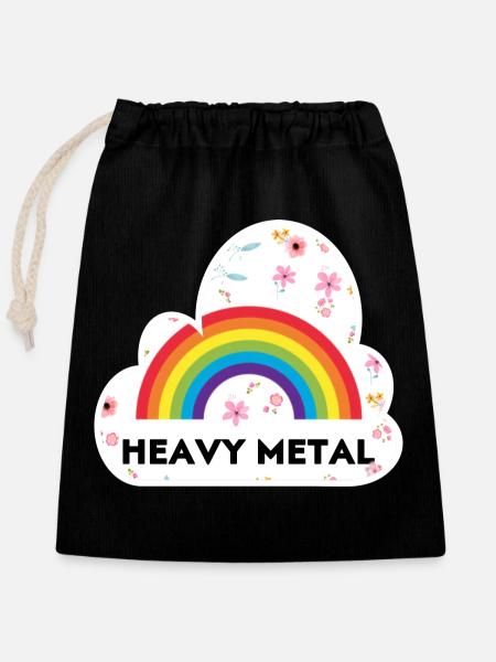 Heavy Metal - Verschließbarer Geschenkbeutel aus Baumwolle (25x30cm) - Schwarz