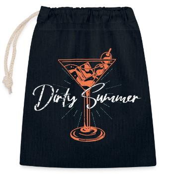 Schmutziger Martini-Cocktail Sommer - Verschließbarer Geschenkbeutel aus Baumwolle (25x30cm) - Navy - Vorne