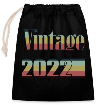 2022 Geburtstag 2022 Geboren im Jahr 2022 Geburtstag - Verschließbarer Geschenkbeutel aus Baumwolle (25x30cm) - Schwarz - Vorne
