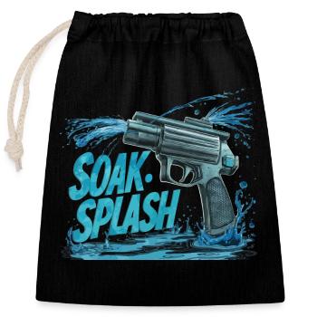 ÉCLABOUSSURES DE TREMPAGE - Sac cadeau en coton avec cordon (25 x 30 cm) - noir - Devant