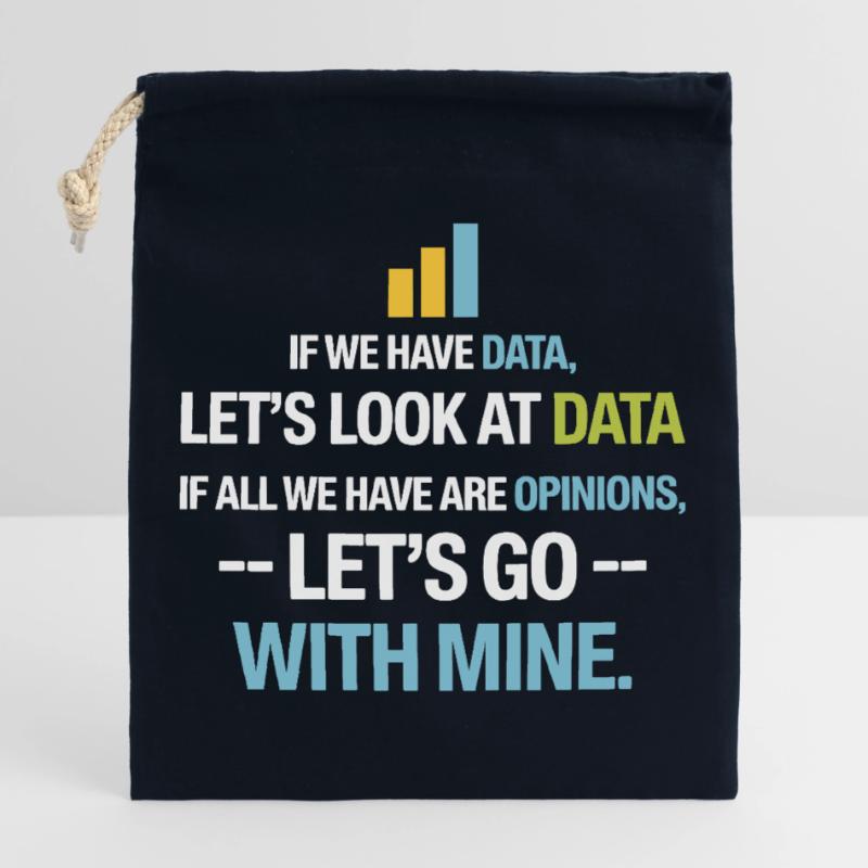 Let's Look At Data - Data Science Statistics Data Closable cotton gift bag (25x30cm)