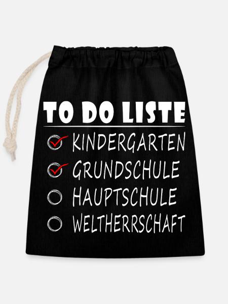 Lehrer Hauptschule Abschiedsgeschenk Abschied - Verschließbarer Geschenkbeutel aus Baumwolle (25x30cm) - Schwarz