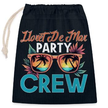 Lloret De Mar Crew - Verschließbarer Geschenkbeutel aus Baumwolle (25x30cm) - Navy - Vorne