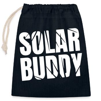 Solar Buddy - Verschließbarer Geschenkbeutel aus Baumwolle (25x30cm) - Navy - Vorne