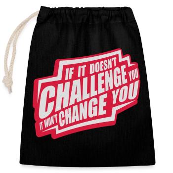 Séance d’entraînement Fitness Motivation Citation - Sac cadeau en coton avec cordon (25 x 30 cm) - noir - Devant