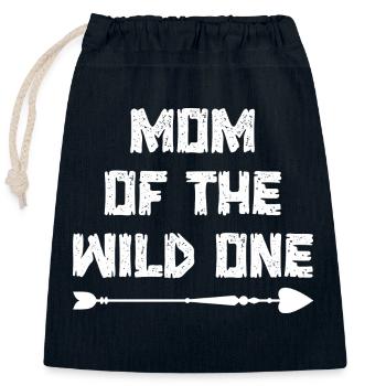 Mutter Spruch Geschenk Mama Muttertag - Verschließbarer Geschenkbeutel aus Baumwolle (25x30cm) - Navy - Vorne