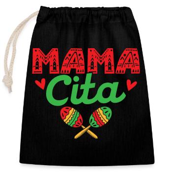 Mamacita Party Cinco De Mayo - Closable cotton gift bag (25x30cm) - black - Front