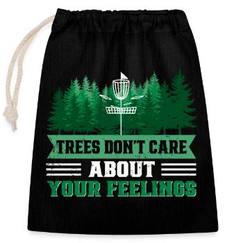 Disc Golf Player Frisbee Player - Closable cotton gift bag (25x30cm) - black - Front
